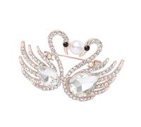 Spilla a forma di uccello in lega con strass scintillanti, da donna, alla moda, unisex, gioielli per feste e uso quotidiano, elegante spilla per abbigliamento, Misura unica, come descritto