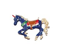 Spilla a forma di unicorno, portatile, comoda per l'uso quotidiano, occasioni versatili, inclusa spilla alla moda con finitura smaltata per eventi, Misura unica, come descritto