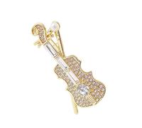 Spilla a forma di violino per gli appassionati di musica e individualistica moda strumento spilla pin per vari Outift tema risvolto P, One Size, come descritto, come descritto