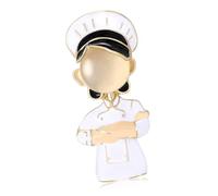 Spilla a forma spilla in lega da cuoco cartone animato con un design semplice per un abbigliamento comodo o semplice per badge per occasioni speciali come regalo