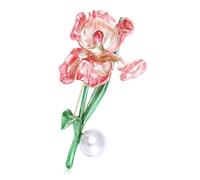 Spilla a goccia con iris con perle dettaglio gioielli versatili madre amica formale goccia olio iris spilla per donne, One Size, come descritto