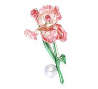 Spilla a goccia di iris con perle dettaglio gioielli versatili madre amica formale versatile smalto pin per abiti, Misura unica, come descritto