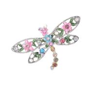 Spilla a libellula smaltata vibrante dal design colorato per accessori alla moda per migliorare gli stili individuali con una dettagliata artigianalità spilla versatile, One Size, come descritto