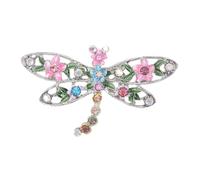 Spilla a libellula smaltata vibrante dal design colorato per accessori alla moda per migliorare gli stili individuali con una dettagliata artigianalità spilla versatile, One Size, come descritto