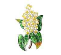 Spilla a lunga durata a forma di ortensia in lega smaltata che resiste allo sbiadimento e mantiene la lucentezza realizzata per durare nel tempo, Misura unica, come descritto