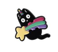 Spilla a olio ispirata ai gatti neri, accessorio grazioso a tema animale, per l'uso quotidiano, occasioni speciali, accessorio leggero per gatti, Misura unica, come descritto