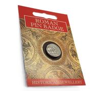 Spilla a Risvolto Julius Caesar Elefante Moneta Romana In Peltro