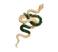 Spilla a serpente di cristallo sciarpa di seta pin saggezza cinese festival tradizionale spilla distintivo per accessori decorativi, 緑