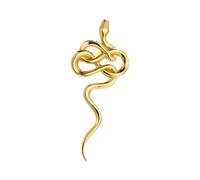 Spilla a serpente dorata con design elaborato, portatile per sottolineare il tuo stile durante le riunioni sociali. Indossa gioielli dalla cultura del serpente, Einheitsgröße, come descritto