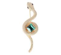 Spilla a serpente ispirata vintage ornamento di cristallo Pin per uomini e donne accessori simulazione accessori per feste animali in lega spilla