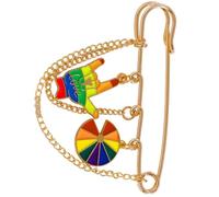 Spilla a spilla in lega con tema arcobaleno amore per l ' uso quotidiano o un ' elegante spilla a catena per eventi speciali