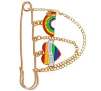 Spilla a spilla in lega con tema arcobaleno amore per l ' uso quotidiano o un ' elegante spilla a catena per eventi speciali