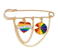 Spilla a spilla in lega con tema arcobaleno amore per l ' uso quotidiano o un ' elegante spilla a catena per eventi speciali