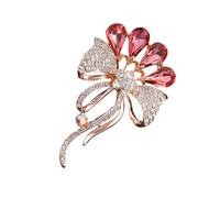 Spilla a tema floreale con strass multifunzionali, gioielli accentati per elevare qualsiasi insieme, adatta per varie occasioni, elegante spilla a forma di fiore, Misura unica, come descritto