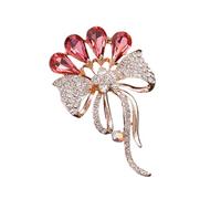 Spilla a tema floreale con strass multifunzionali, gioielli accentati per elevare qualsiasi insieme, adatta per varie occasioni, spilla impreziosita con cristalli, Misura unica, come descritto