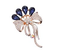Spilla a tema floreale con strass multifunzionali, gioielli accentati per elevare qualsiasi insieme, adatta per varie occasioni, elegante spilla a forma di fiore, Misura unica, come descritto
