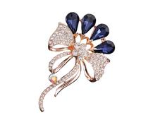Spilla a tema floreale con strass multifunzionali, gioielli accentati per elevare qualsiasi insieme, adatta per varie occasioni, spilla impreziosita con cristalli, Misura unica, come descritto