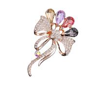Spilla a tema floreale con strass multifunzionali, gioielli accentati per elevare qualsiasi insieme, adatta per varie occasioni, spilla ispirata al pizzo, One Size, come descritto
