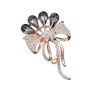 Spilla a tema floreale con strass multifunzionali, gioielli accentati per elevare qualsiasi insieme, adatta per varie occasioni, spilla ispirata al pizzo, One Size, come descritto