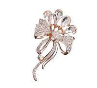 Spilla a tema floreale con strass multifunzionali, gioielli accentati per elevare qualsiasi insieme, adatta per varie occasioni, spilla ispirata al pizzo, One Size, come descritto
