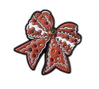 Spilla a tema natalizio con gattino e fiocco, spilla a forma di biscotto con zenzero, gioiello per feste, accessorio per feste per Natale, Misura unica, come descritto