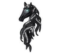 Spilla a testa di cavallo - Accessorio spilla con strass, Decorazione per vestiti di animali, Design elegante e scintillante, Funzione leggera e facile da indossare, Gioielli di dalle migliori pr