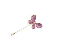 Spilla Accessori Semplice Moda Farfalla Fatta a Mano Olio Sciarpa Fibbia Corpetto Personalità Cappotto Spilla Cardigan Decorazione del vestito (Color : Purple, Size : 3.8 * 2.6cm)