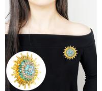 Spilla al seno a forma di fiore 1Pc Spilla versatile con strass per donna