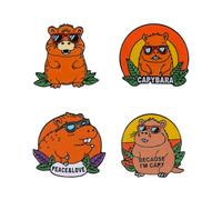 Spilla alla moda a forma di Capybaras per le donne fatta a mano animale risvolto pin sofisticato corpetto distintivo accessorio anime, Misura unica, come descritto