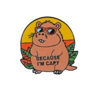 Spilla alla moda a forma di Capybaras per le donne fatta a mano animale risvolto pin sofisticato corpetto distintivo accessorio anime, Misura unica, come descritto