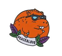 Spilla alla moda a forma di Capybaras per le donne fatta a mano animale risvolto pin sofisticato corpetto distintivo accessorio anime, Misura unica, come descritto