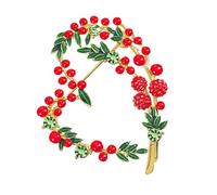 Spilla alla moda a forma di cuore di frutta, accessorio per feste, unisex, in lega, adatta per feste d'amore e da indossare tutti i giorni, Misura unica, come descritto