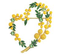 Spilla alla moda a forma di cuore di frutta, accessorio per feste, unisex, in lega, adatta per feste d'amore e da indossare tutti i giorni, Misura unica, come descritto
