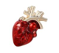 Spilla alla moda a forma di cuore, spilla, organo del corpo umano, badge zaino, accessorio alla moda per feste ed eventi, accessorio per abbigliamento da festa