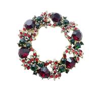 Spilla alla moda a forma di fiore alla moda, con struttura in lega, perfetta per l'uso quotidiano o come regalo con strass floreali, One Size, come descritto