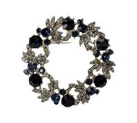Spilla alla moda a forma di fiore alla moda, con struttura in lega, perfetta per l'uso quotidiano o come regalo con strass floreali, One Size, come descritto
