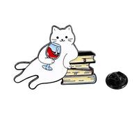 Spilla alla moda a forma di gatto, versatile, per vestiti e borse, ottima spilla per amanti e amici, One Size, come descritto