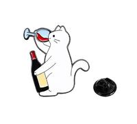 Spilla alla moda a forma di gatto, versatile, per vestiti e borse, ottima spilla per amanti e amici, One Size, come descritto