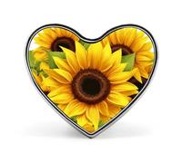 Spilla alla moda a forma di girasole - Silhouette di alce selvatico, spille a forma di cuore in smalto da 1 pollice, spille in metallo per uomo e donna, spilla decorativa in metallo per cappelli, cami