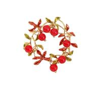 Spilla alla moda al mirtillo rosso Kirsite con spilla leggera per eleganza quotidiana e occasioni speciali, facile da usare, Taglia unica, come descritto