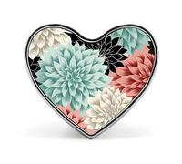 Spilla alla moda con fiore di dalia - Immagini di gatti criminali, spille a forma di cuore in smalto da 1 pollice, spille da bavero in metallo per uomini e donne, spilla decorativa in metallo per capp