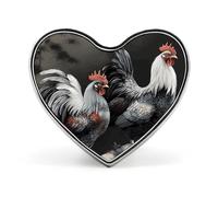 Spilla alla moda con motivo a gallo - Famiglia di elefanti, spille a forma di cuore smaltate da 1 pollice, spille in metallo per uomo e donna, spilla decorativa in metallo per cappelli, camicie, borse