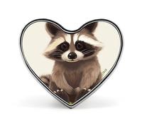 Spilla alla moda con procione - Silhouette di alce selvatico, spille a forma di cuore in smalto da 1 pollice, spille in metallo per uomo e donna, spilla decorativa in metallo per cappelli, camicie, bo