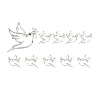 Spilla alla moda con simbolo della pace, stile vintage, con colombe e rami, chiusura sicura, in lega di zinco, accessorio per la pace, Misura unica, come descritto