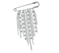 Spilla alla moda in lega con frangia, diametro 5 cm, rimovibile, accessorio decorativo per giacche e camicie, spilla multifunzione, One Size, come descritto