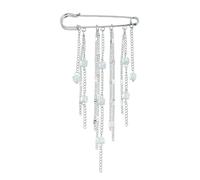 Spilla alla moda in lega con frangia, diametro 5 cm, rimovibile, accessorio decorativo per giacche e camicie, spilla professionale, One Size, come descritto