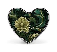 Spilla alla moda in stile verde scuro e verde - Immagini di gatti criminali, distintivi a forma di cuore in smalto da 1 pollice, spille da bavero in metallo per uomini e donne, spilla decorativa in me