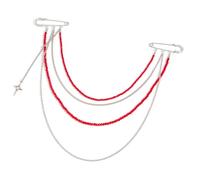 Spilla alla moda lunga con perline di cristallo, elegante decorazione per giacche, festival musicali e uso quotidiano, elegante distintivo sul petto, One Size, come descritto