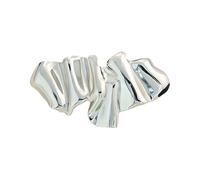 Spilla artistica a forma di angelo, in acciaio inox, design artigianale per un look alla moda, adatta per abiti eleganti, Misura unica, come descritto