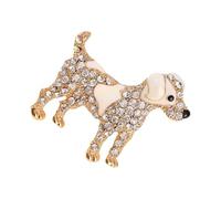 Spilla artistica a forma di animale con cane, accessori alla moda, spilla casual regalo per gli appassionati di moda elegante in lega, One Size, come descritto